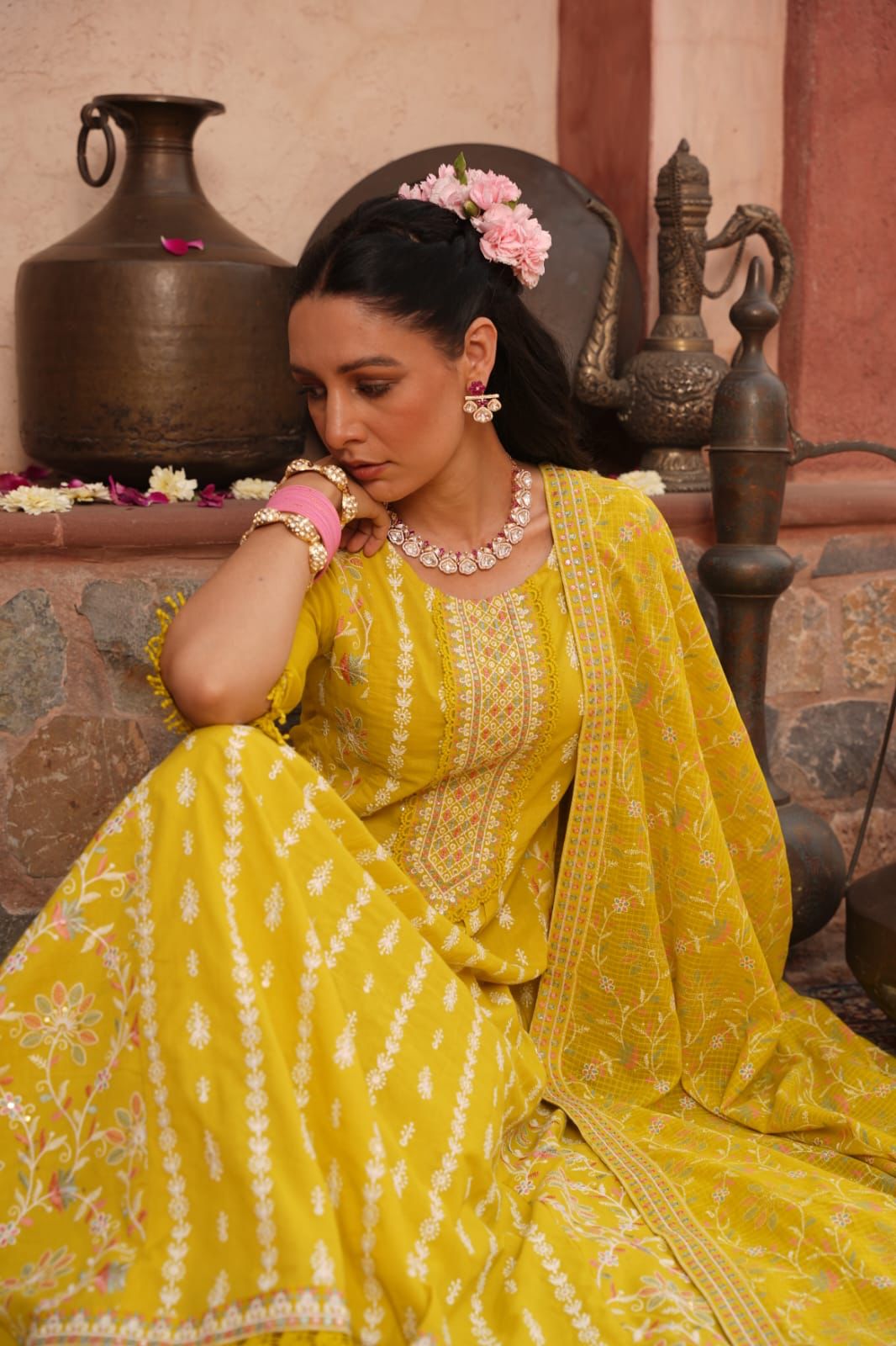 Lime Green Salwar Suit