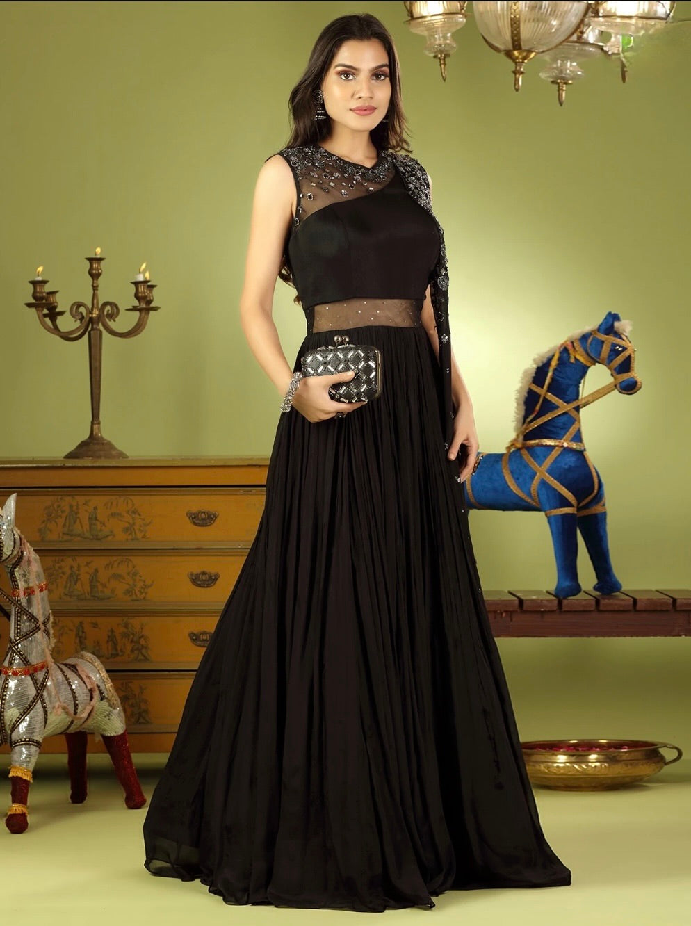 Black Party Wear Gown