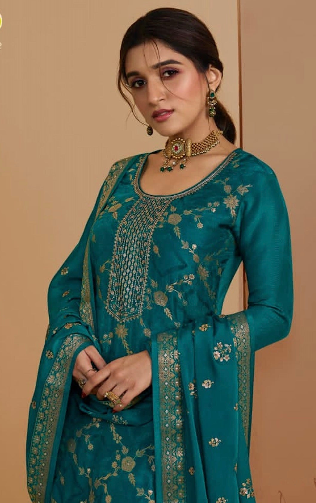 Aqua Blue Palazzo Suit