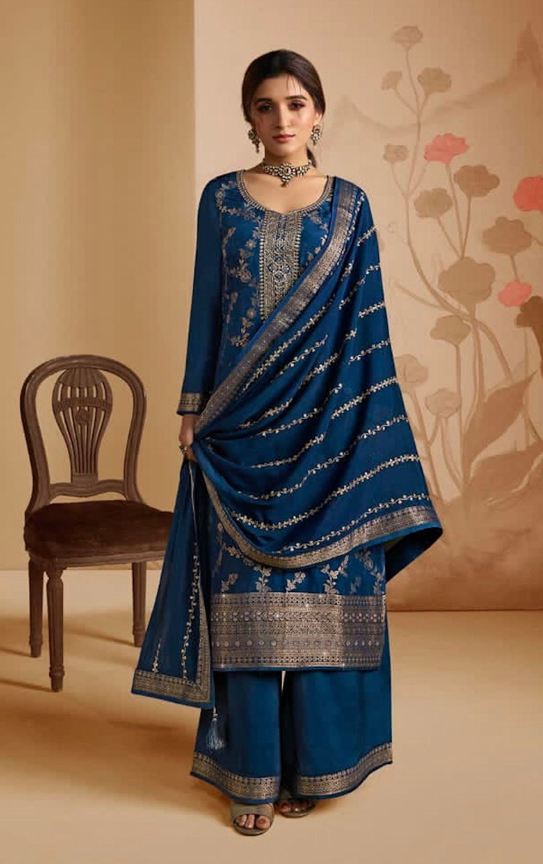 Blue Palazzo Suit