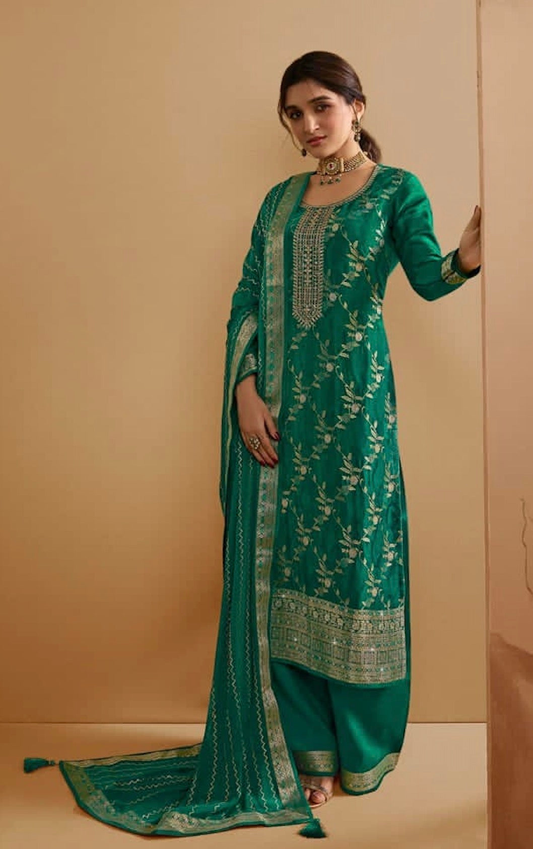 Rama Green Palazzo Suit