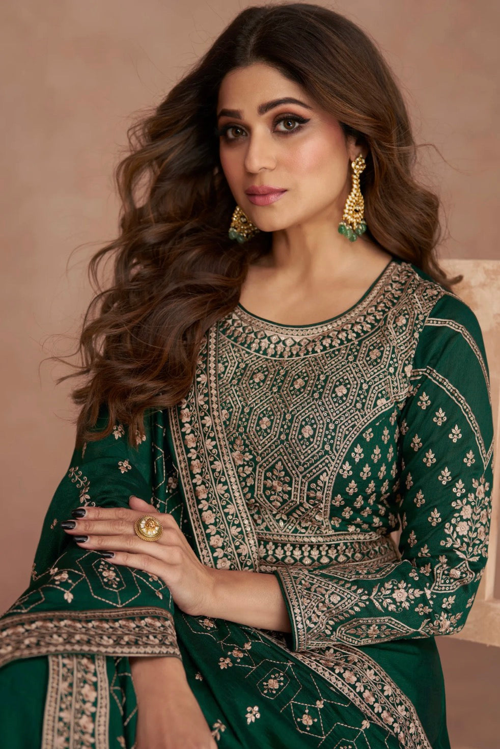Green Anarkali Suit