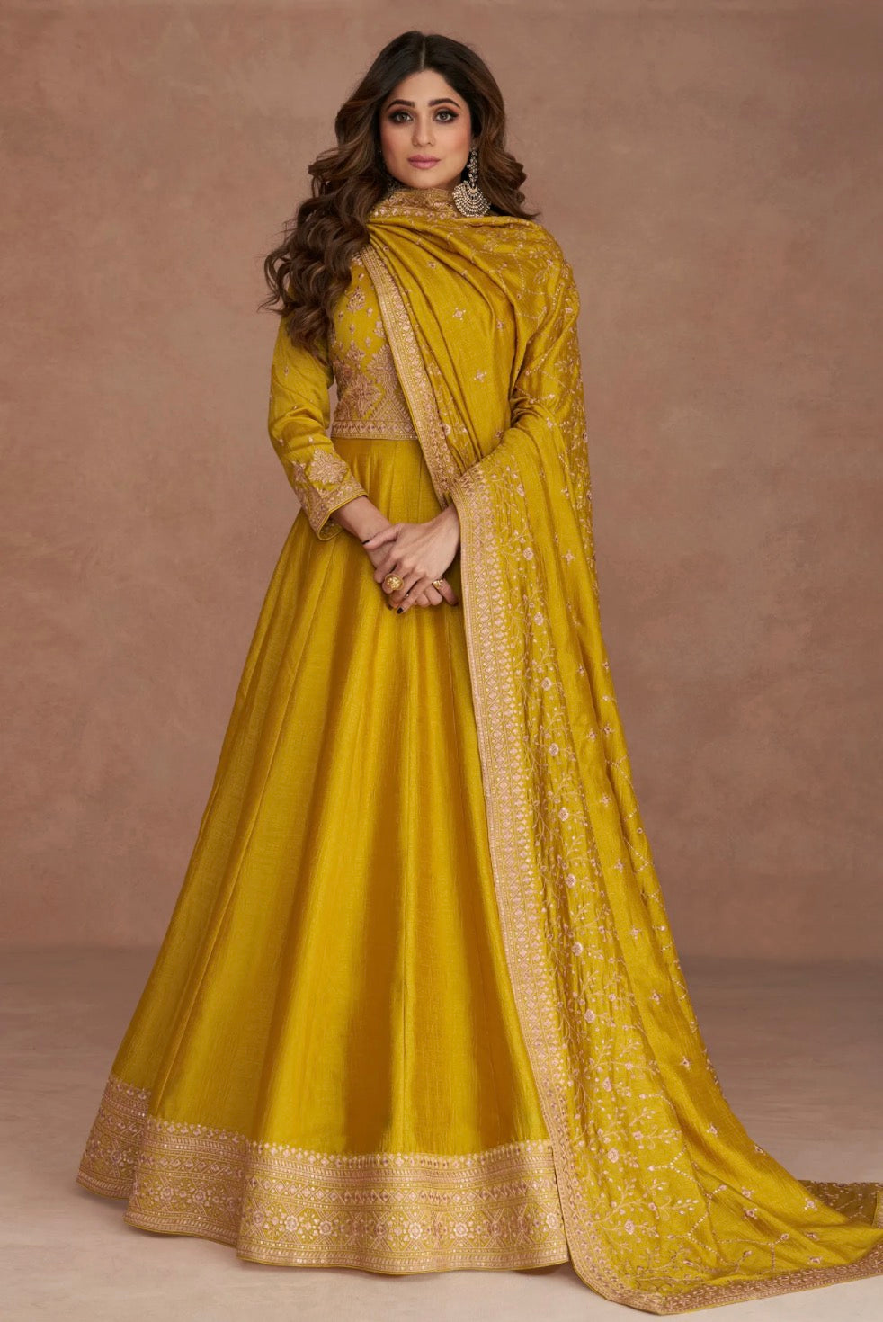 Yellow Anarkali Suit