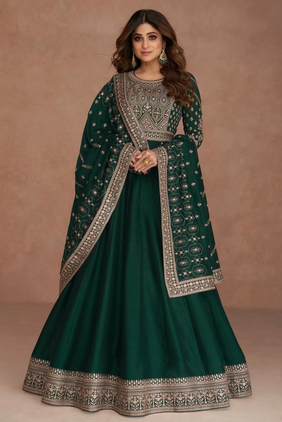 Green Anarkali Suit