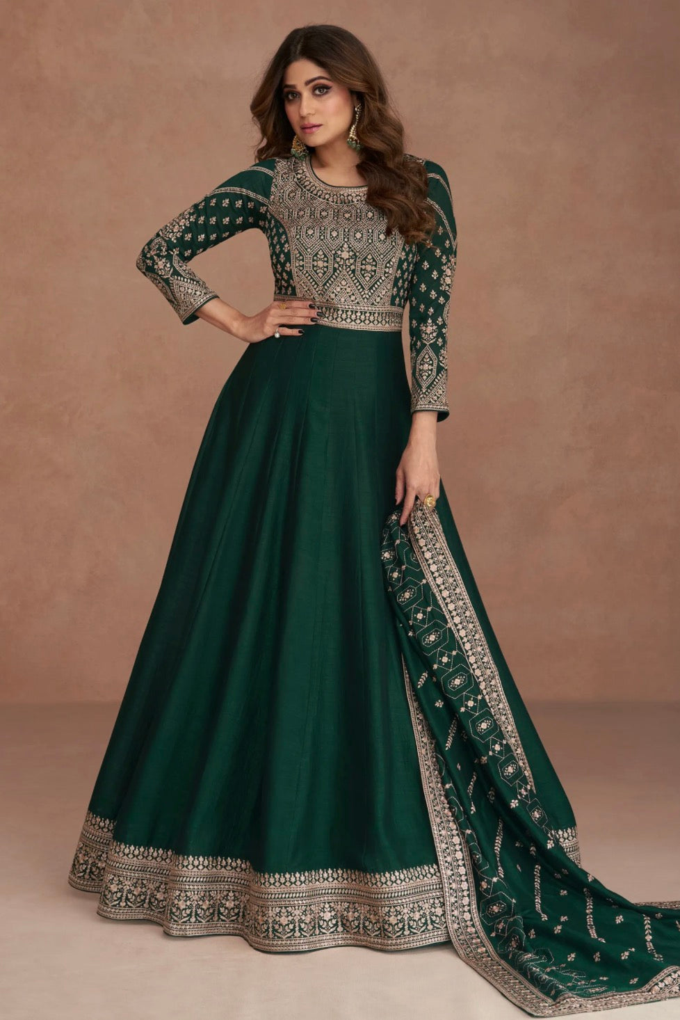 Green Anarkali Suit
