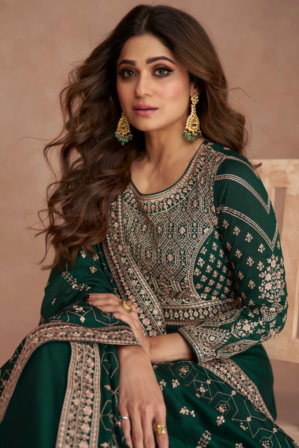 Green Anarkali Suit