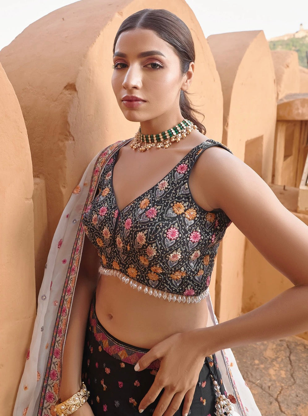 Black Wedding Wear Lehenga Choli