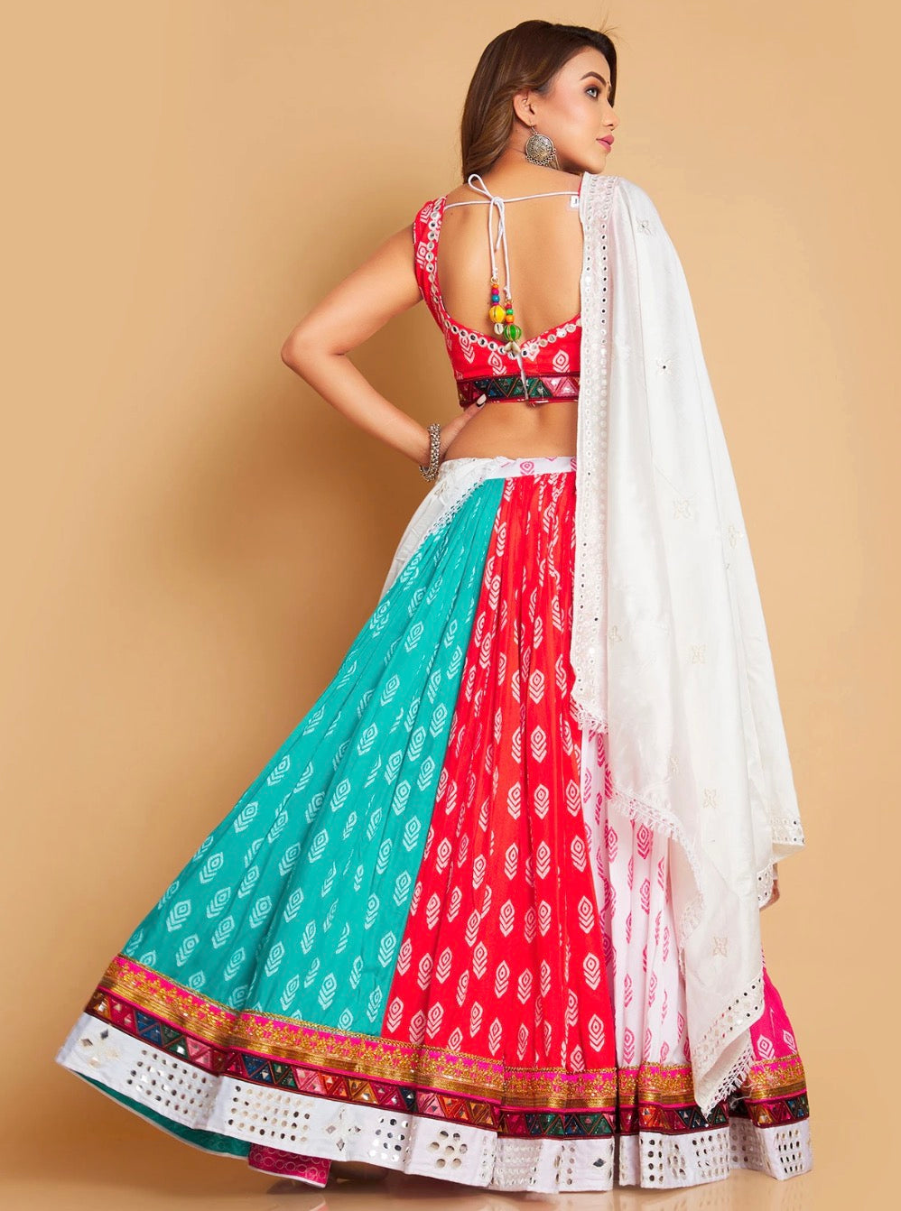 White MultiColor Chaniya Choli