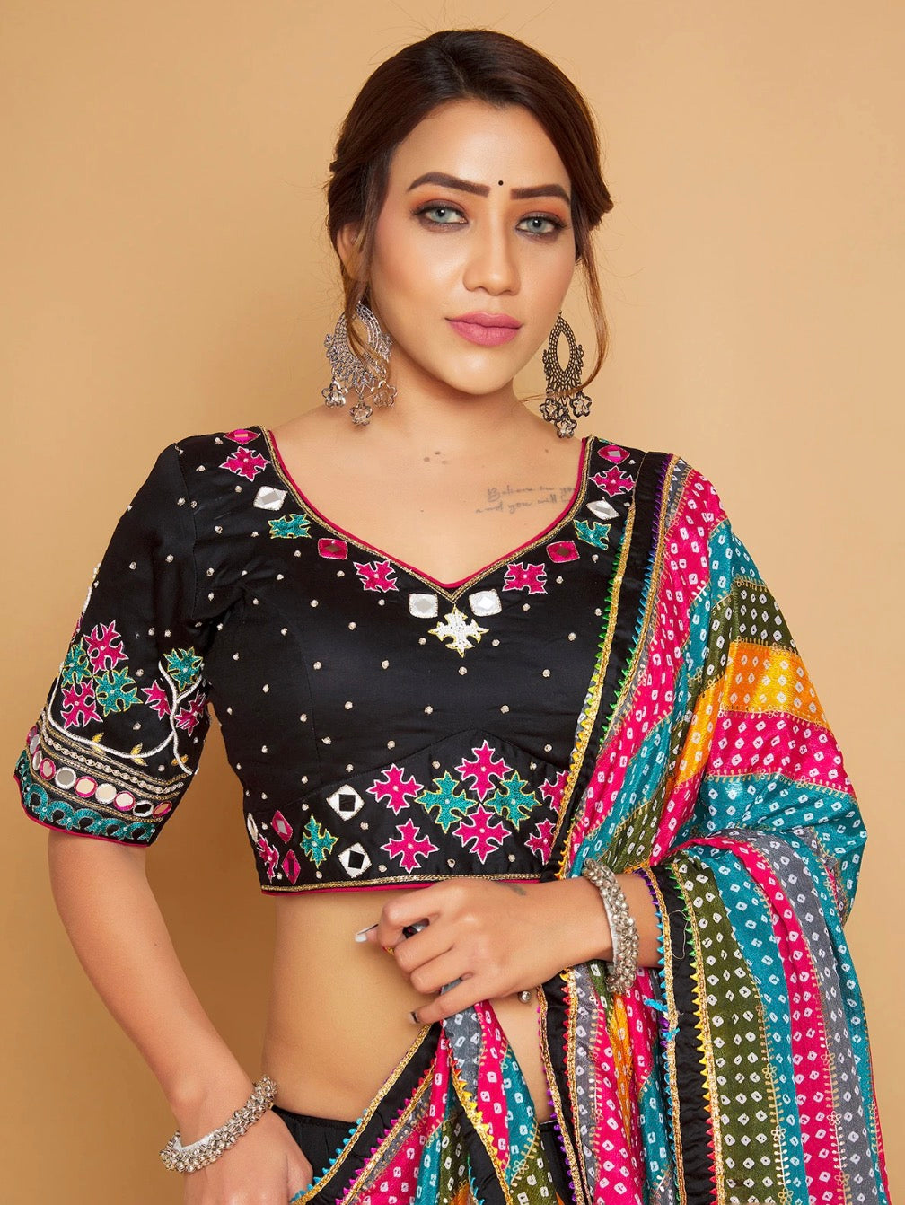 Black and Multi-Color Chaniya Choli