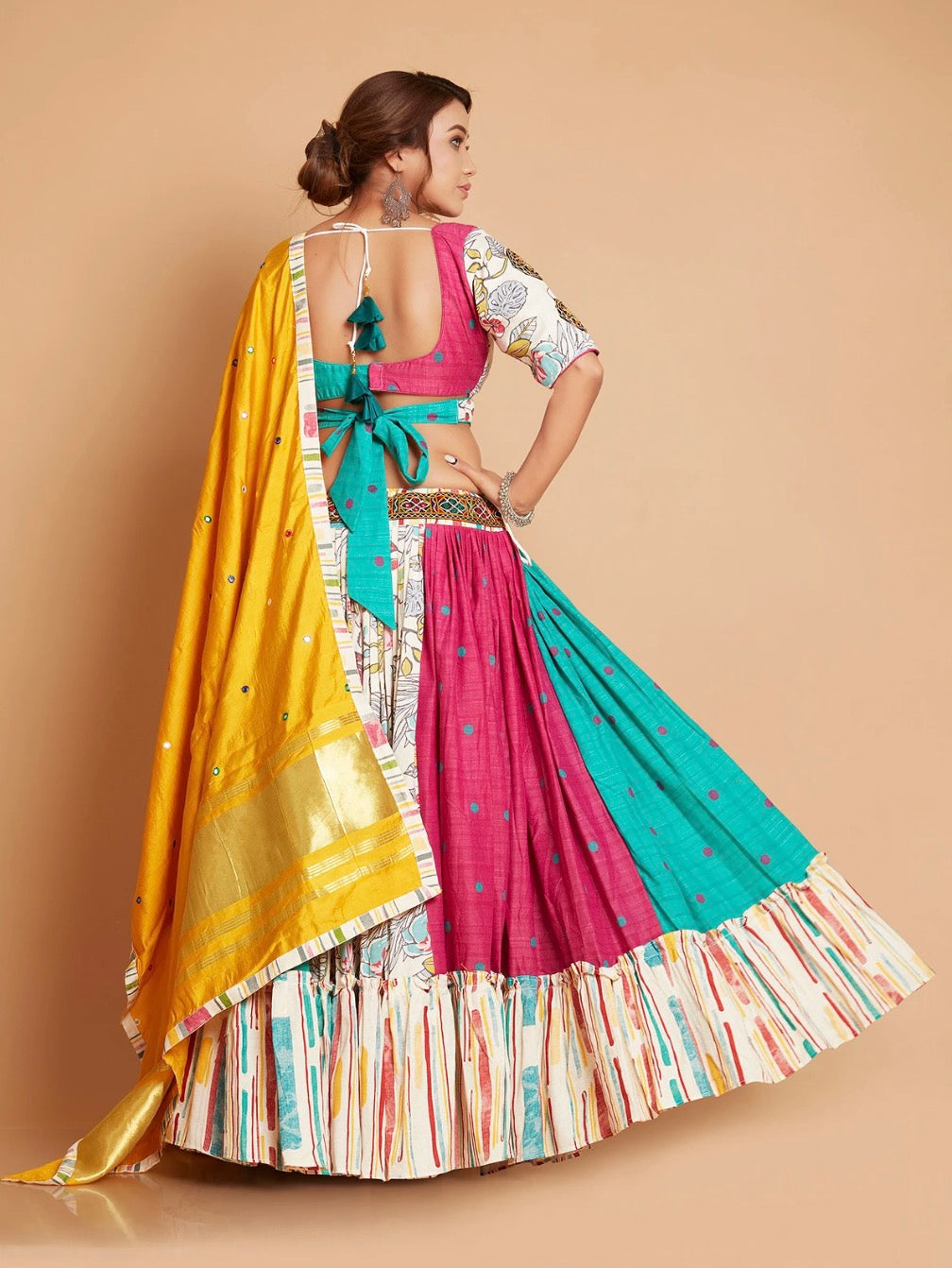 White and Multi Color Chaniya Choli