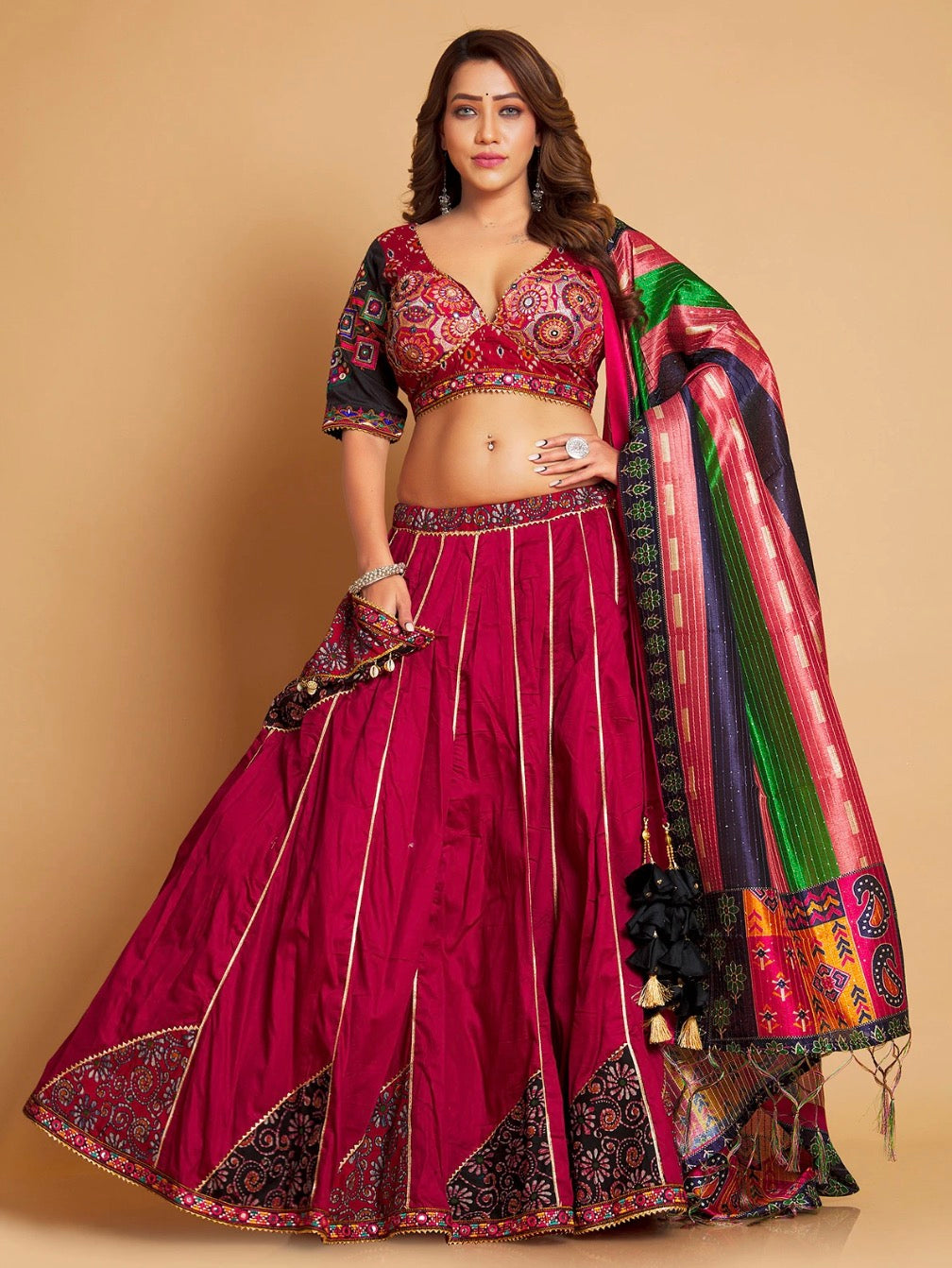 Maroon Chaniya Choli