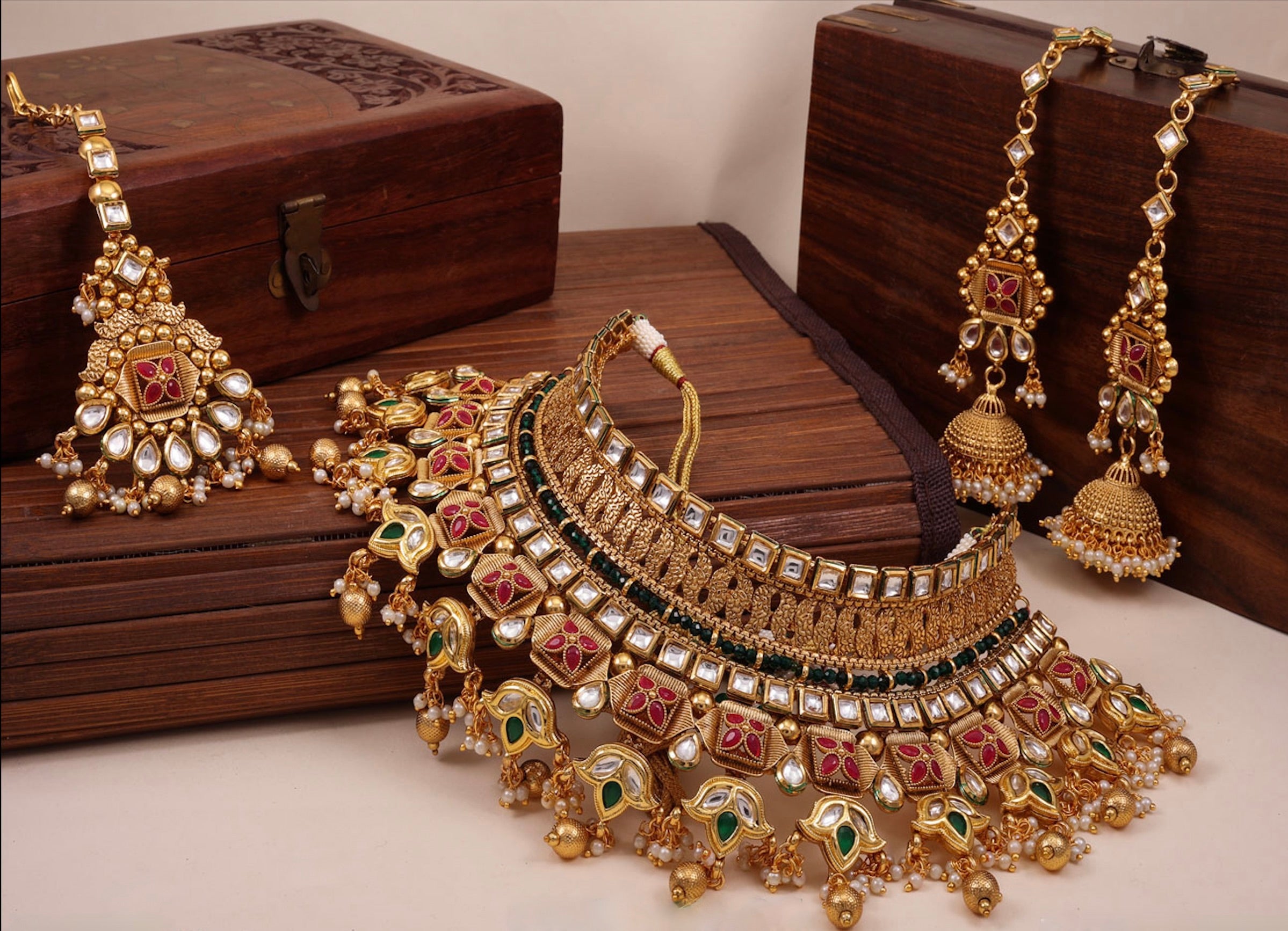 Kundan Heavy Choker Necklace – Desi Diva Fashion