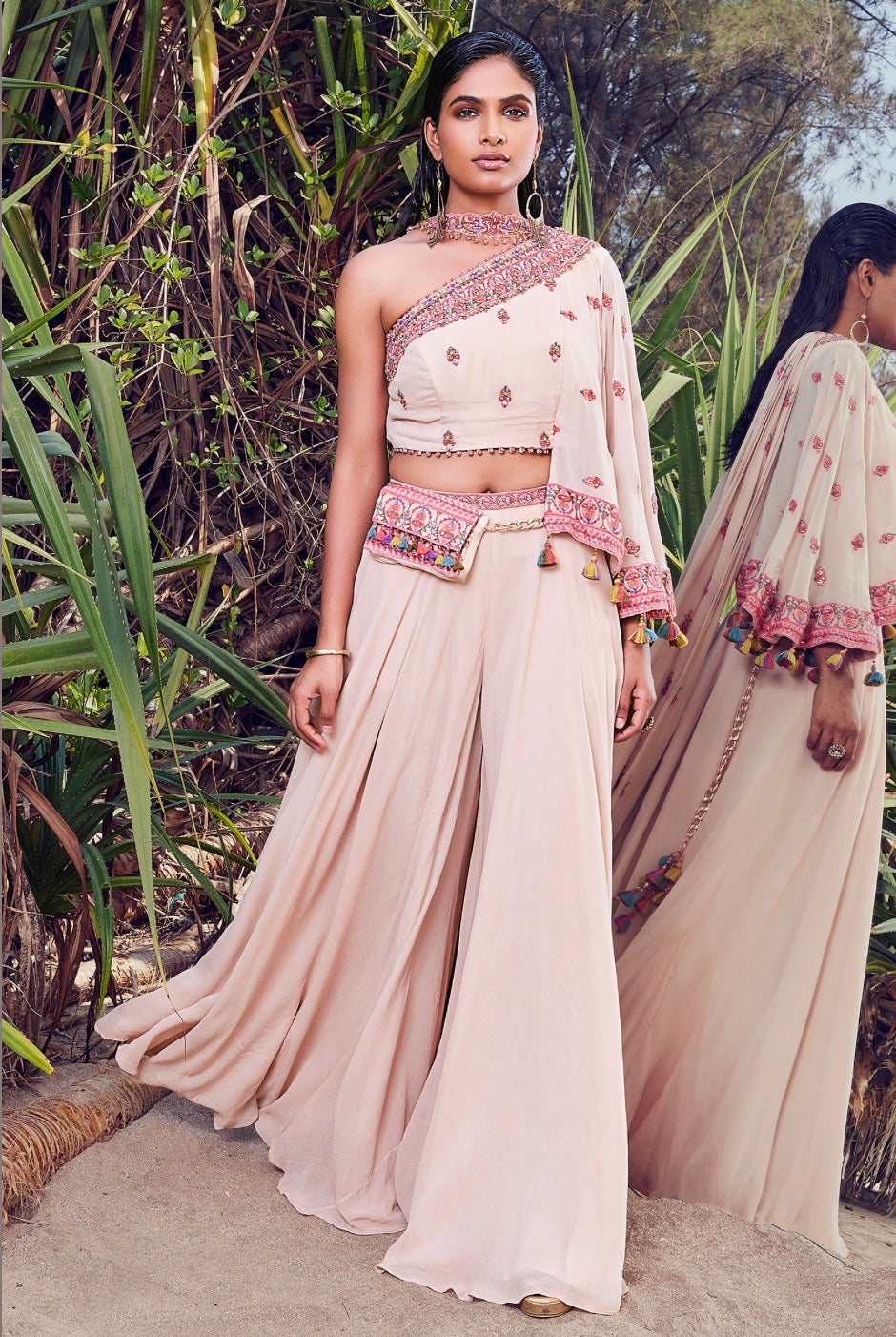 Light Pink Palazzo Suit