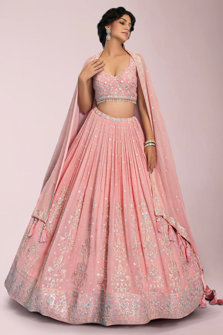 Pink Wedding Wear Lehenga Choli