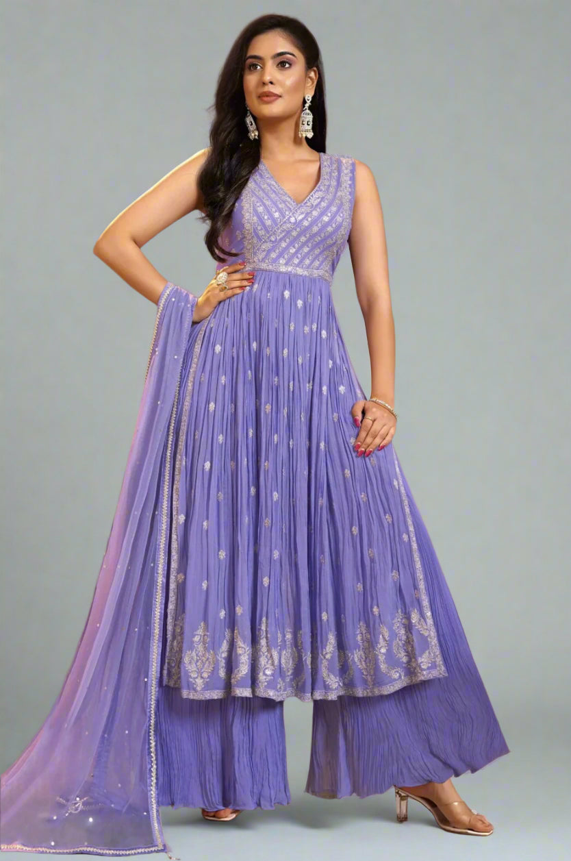 Light Purple Palazzo Suit