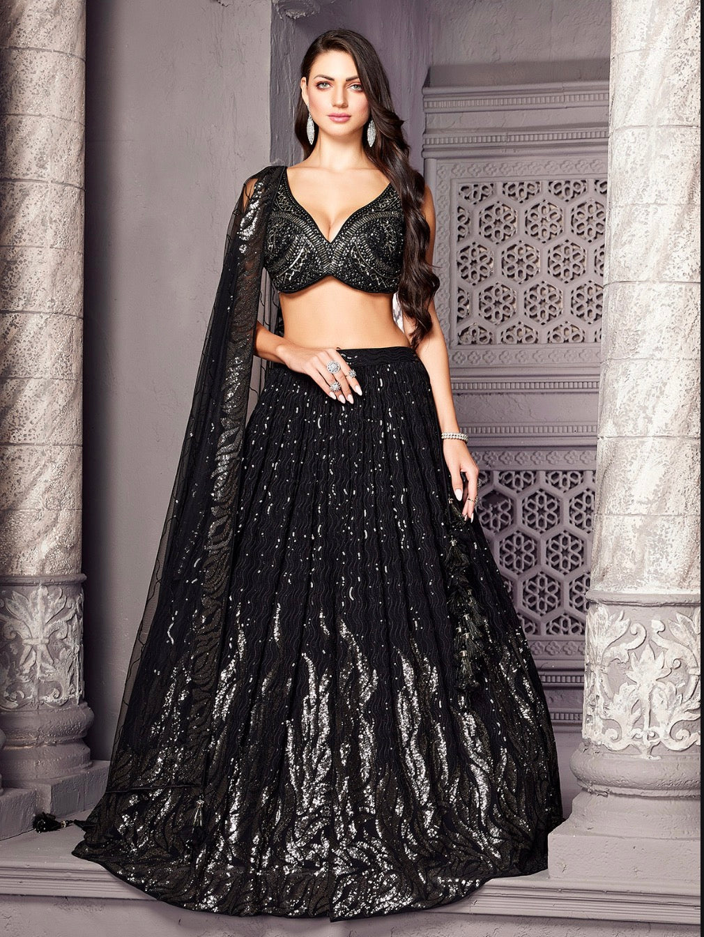 Black Wedding Wear Lehenga Choli – Desi Diva Fashion