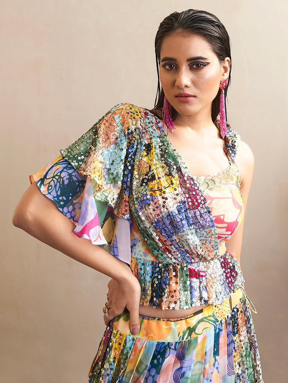 Floral Print Party Wear Lehenga Choli