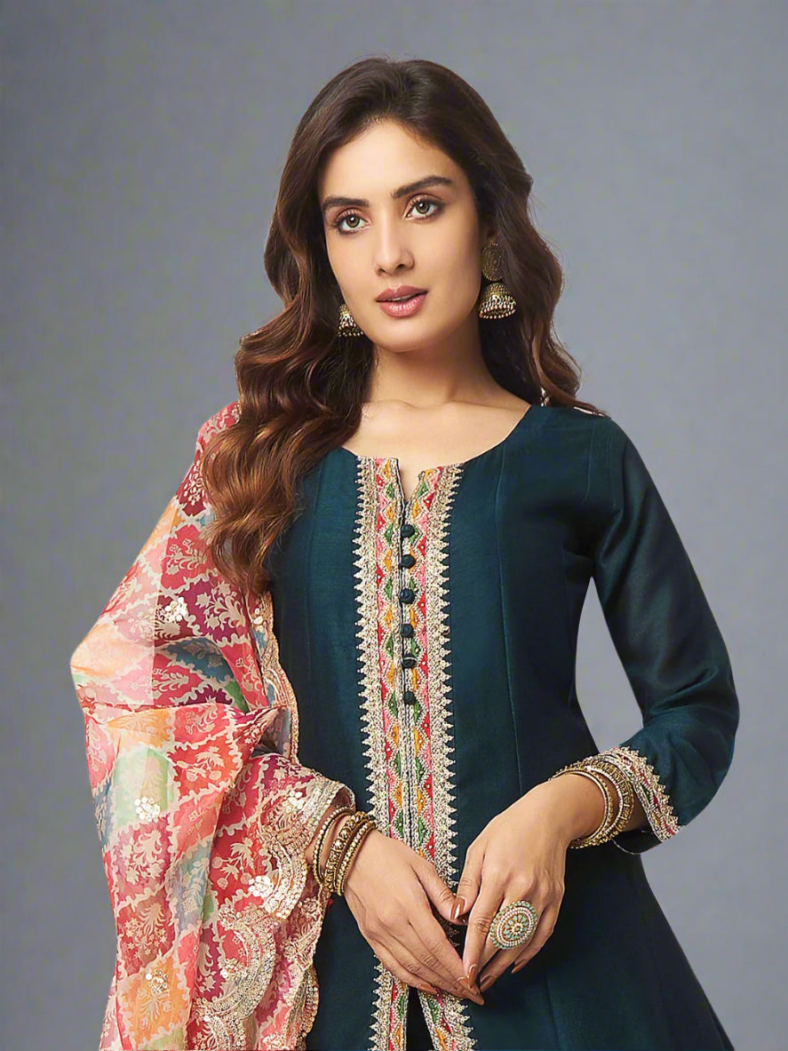 Teal Geen Salwar Suit
