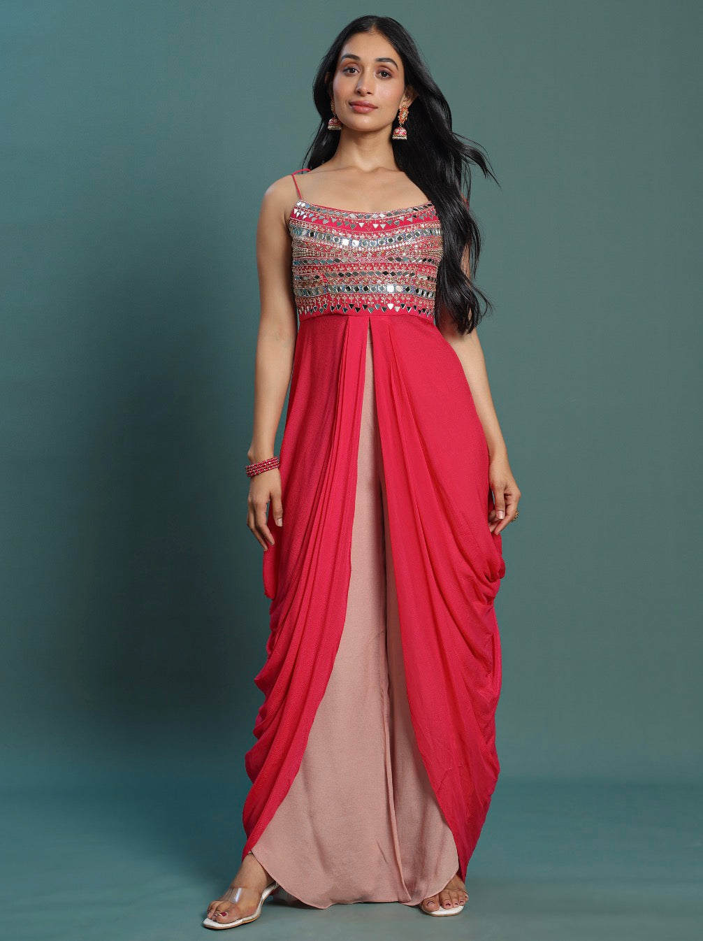 Pink Palazzo Suit