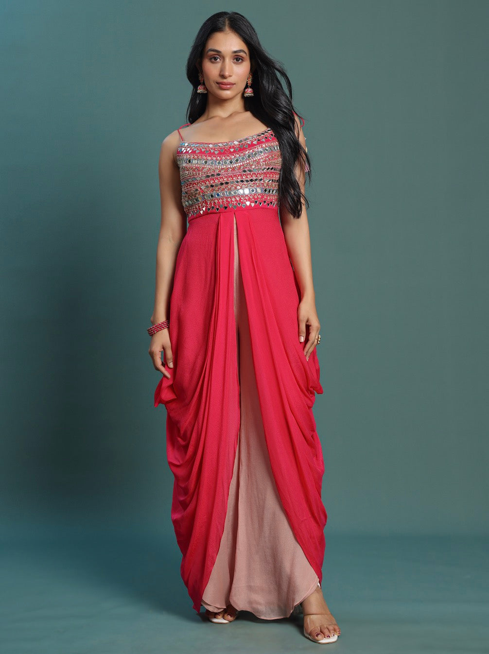 Pink Palazzo Suit
