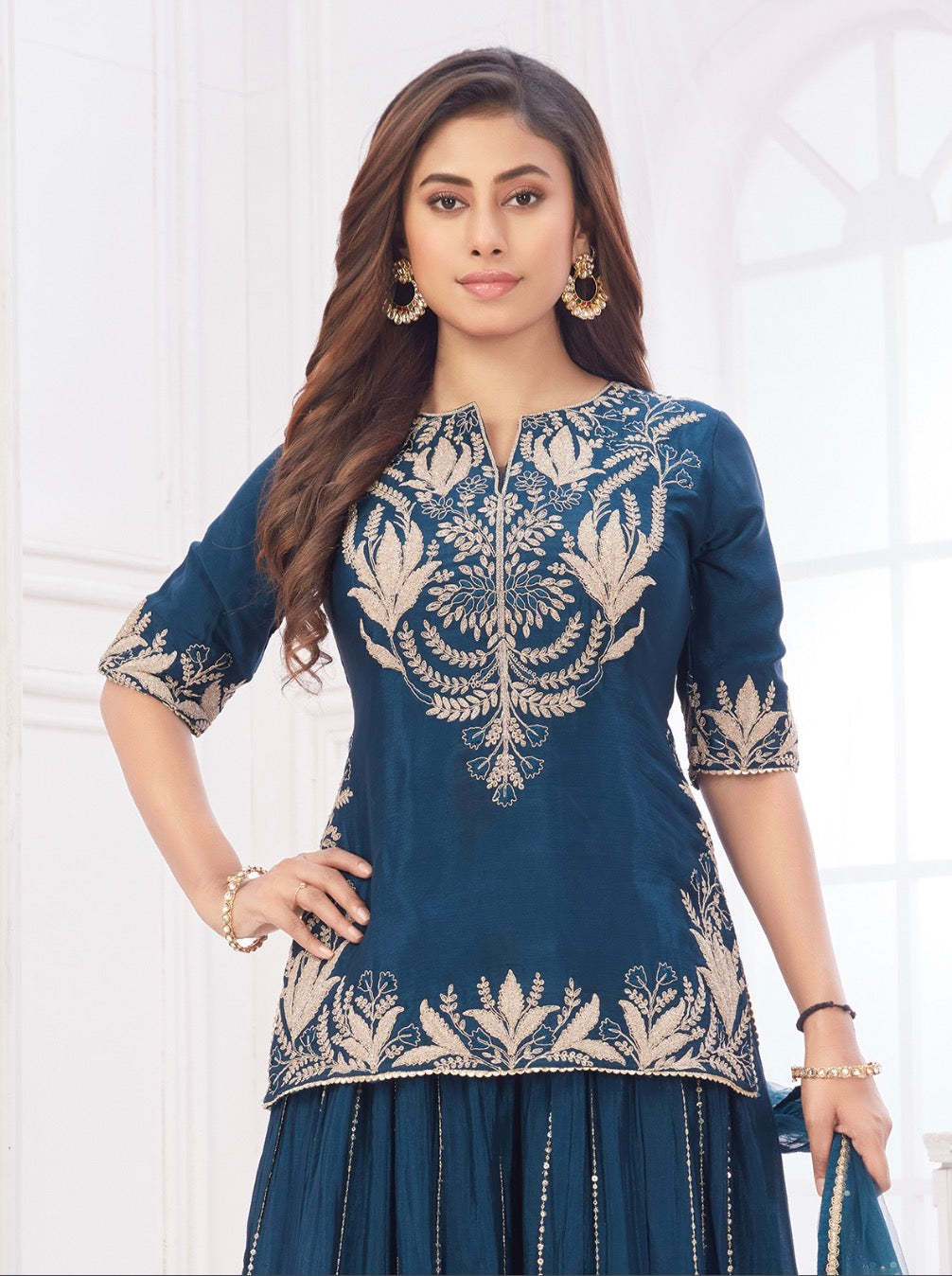 Blue Palazzo Suit