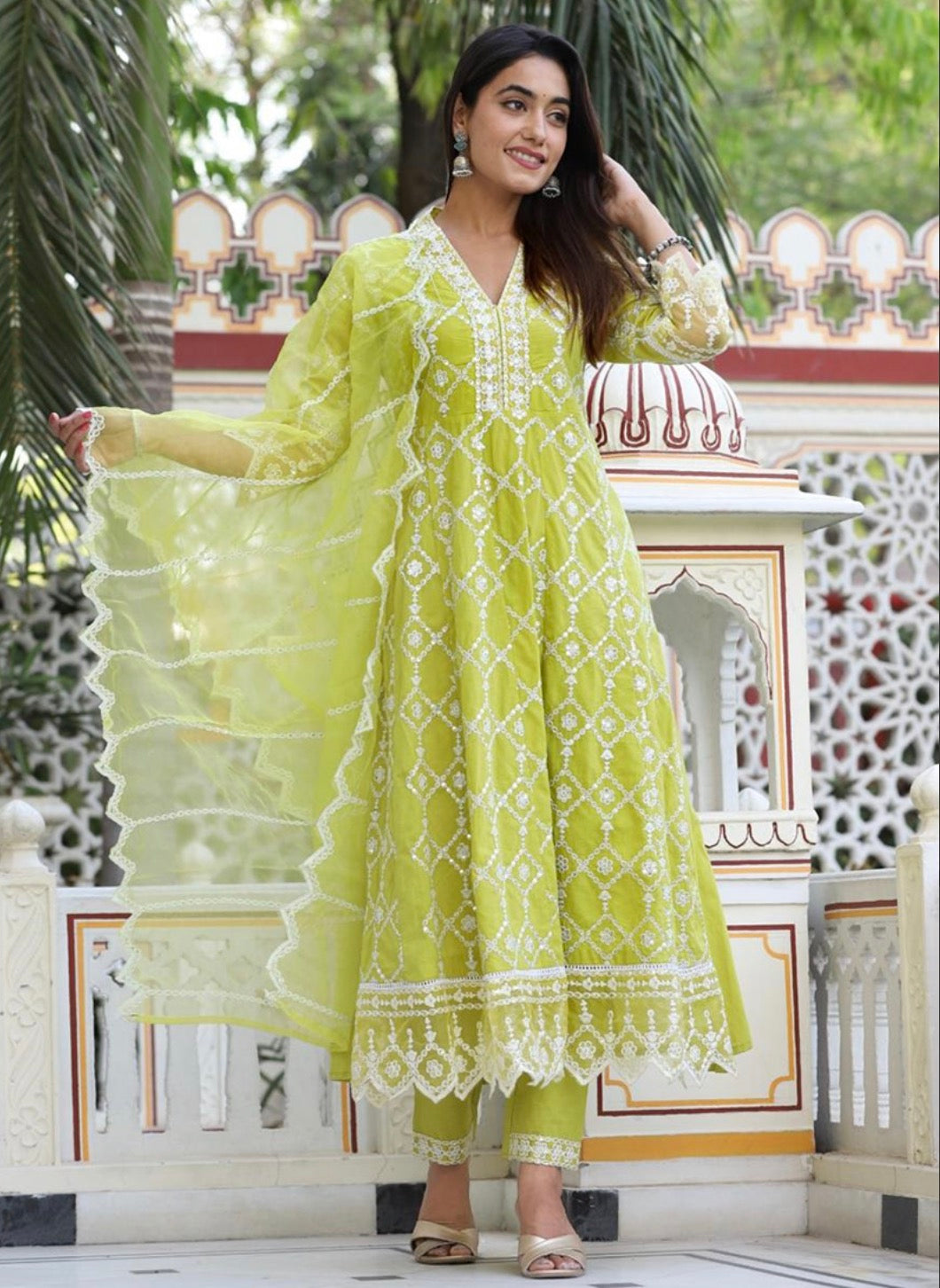 Lime Green Salwar Suit