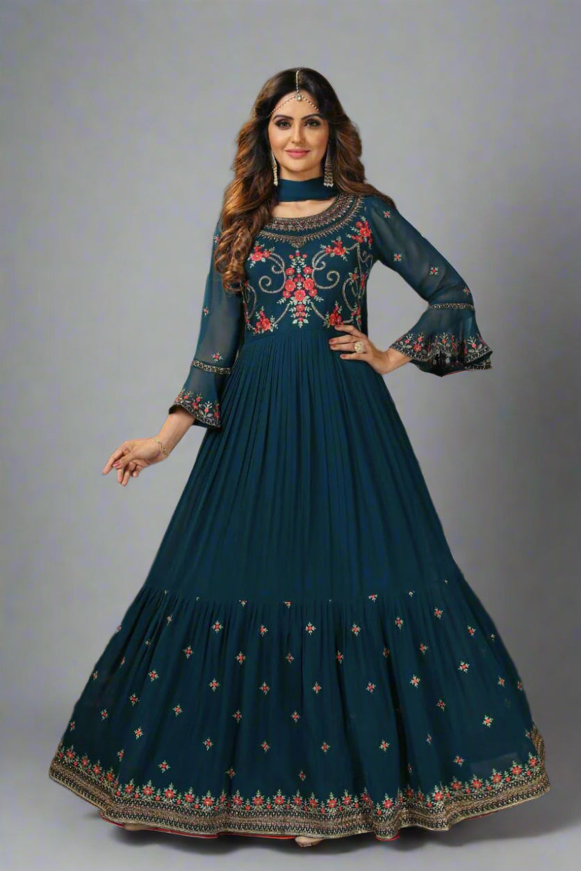 Royal Blue Anarkali Suit