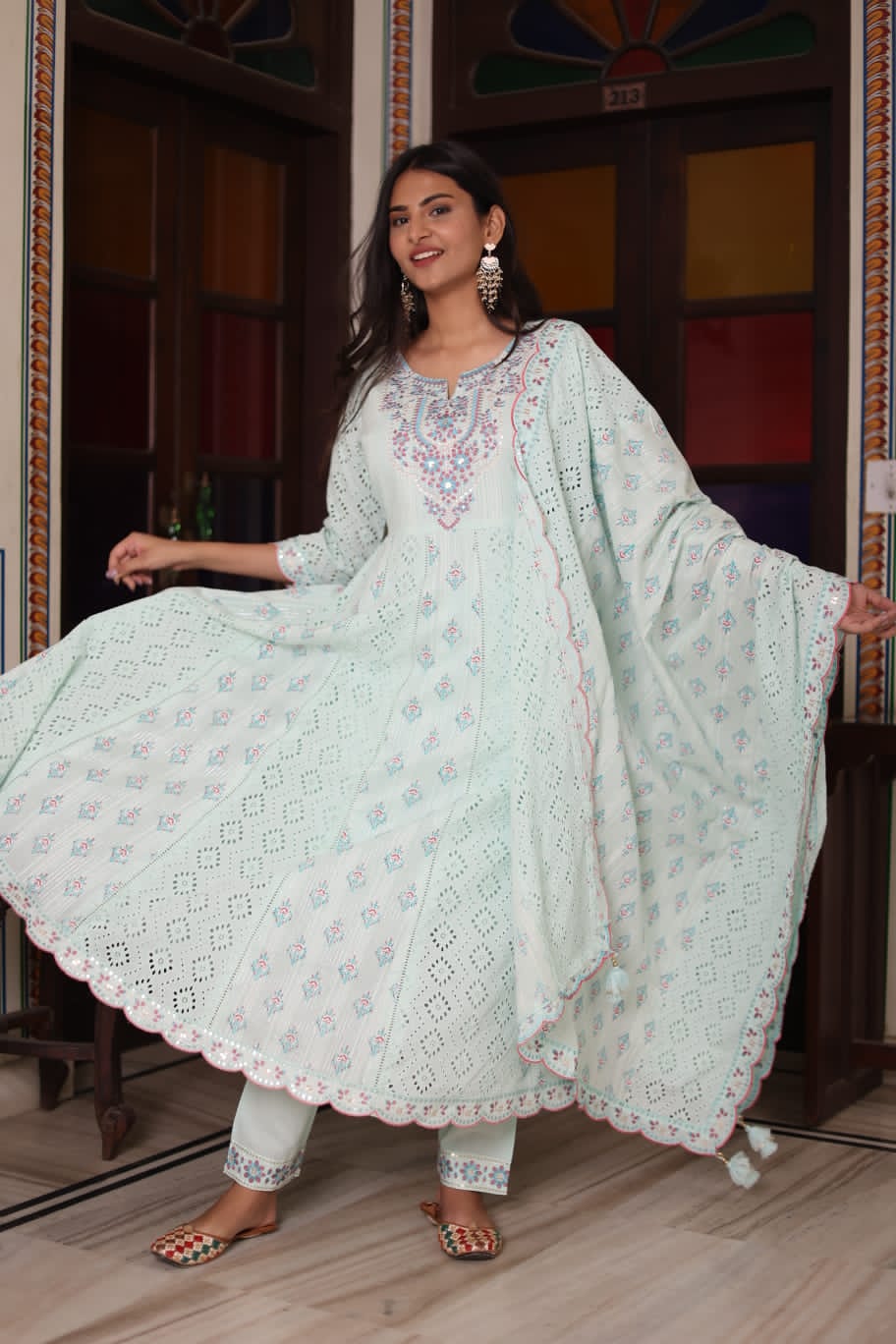 Pastel Green Salwar Suit