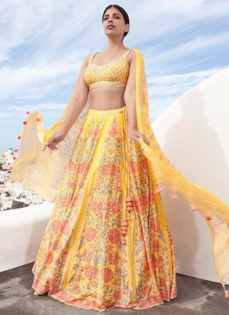 Designer Yellow Lehenga Choli