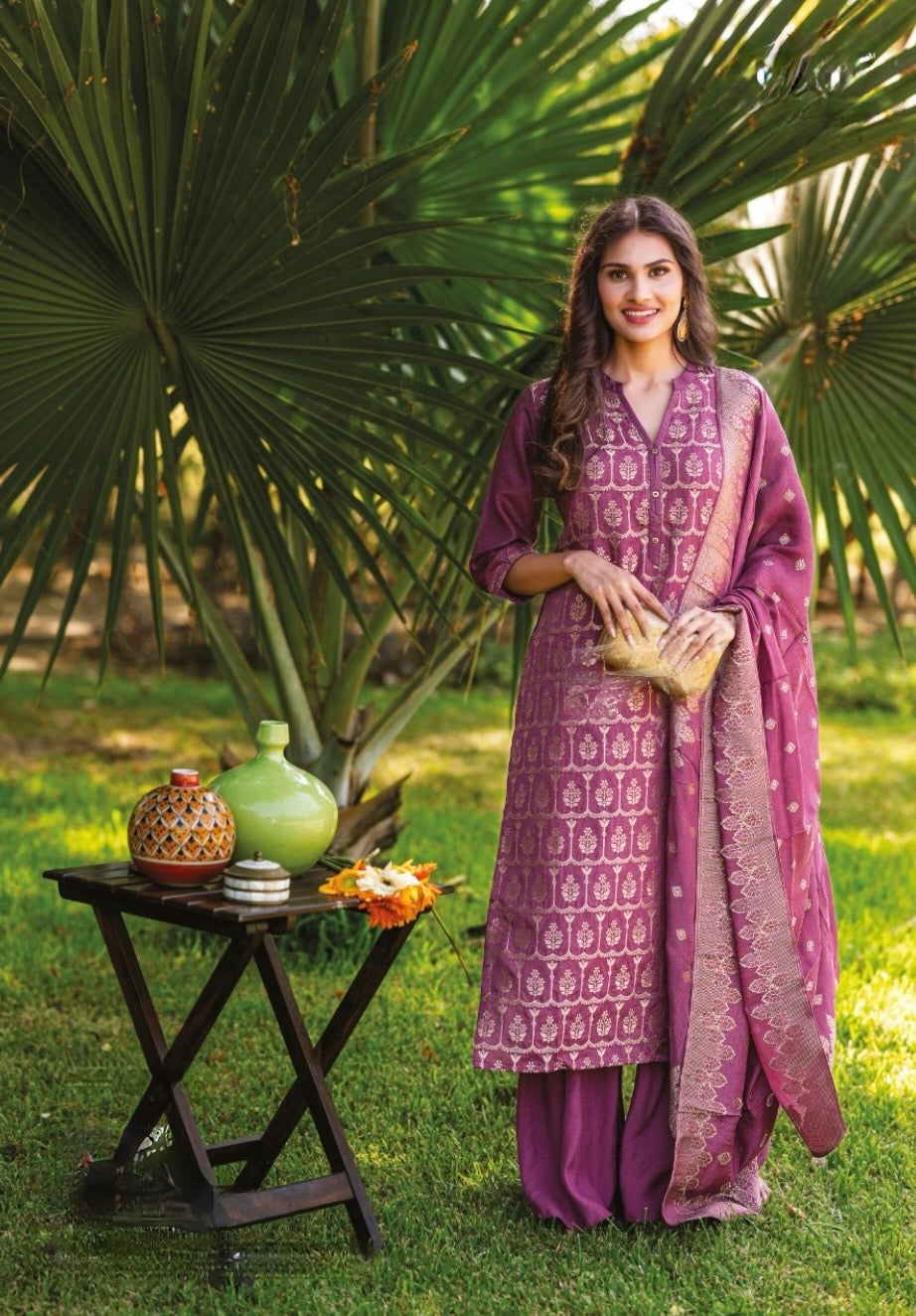Purple Sharara Suit