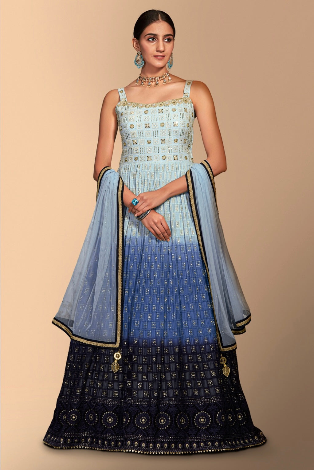 Blue Anarkali Suit