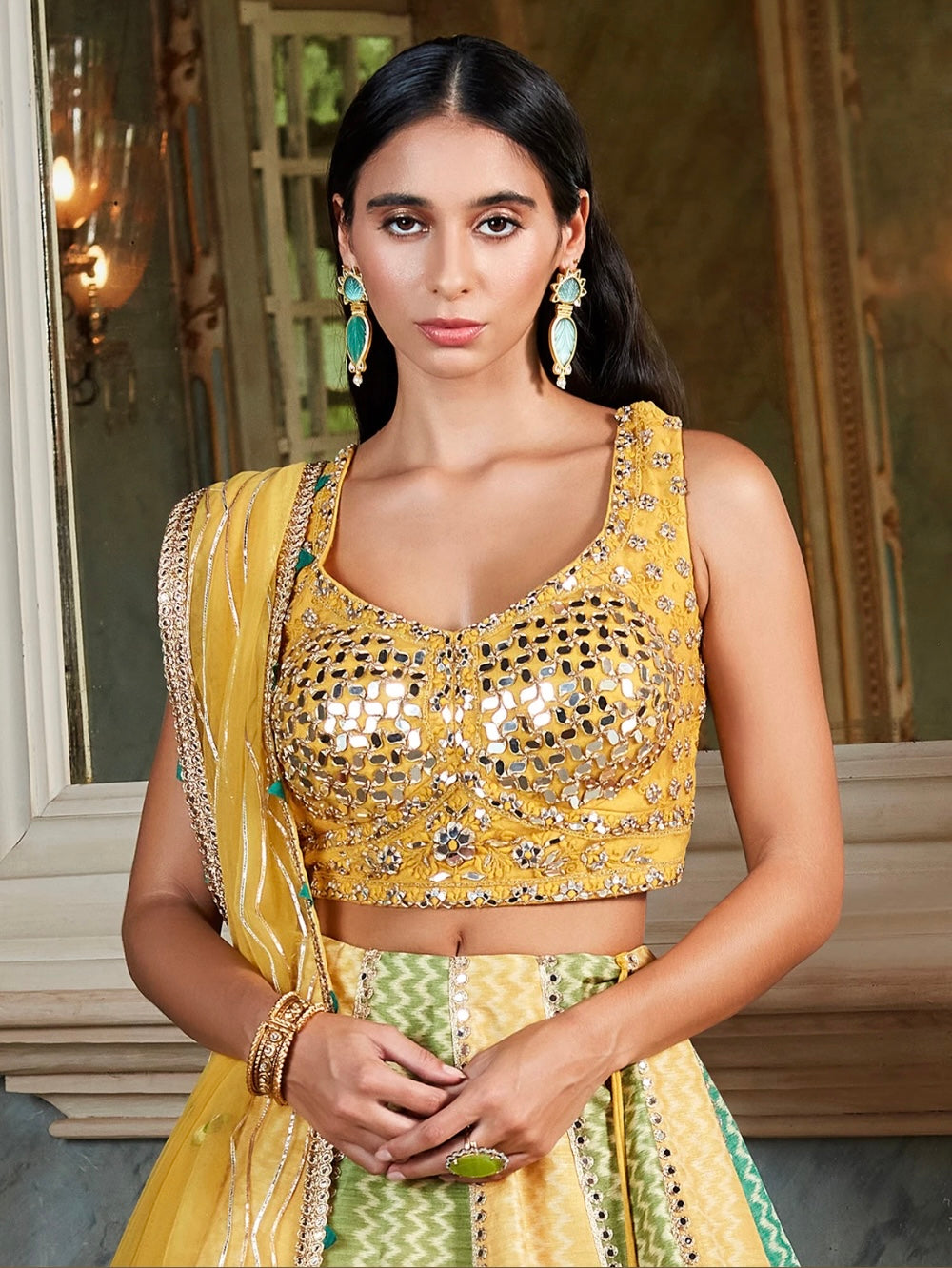 Yellow Wedding Wear Lehenga Choli