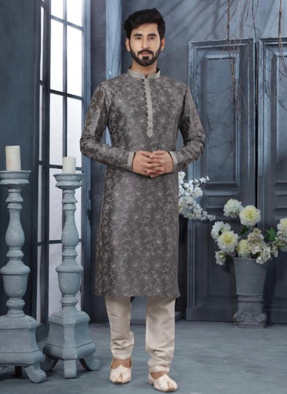 Dark Grey Kurta Pajama
