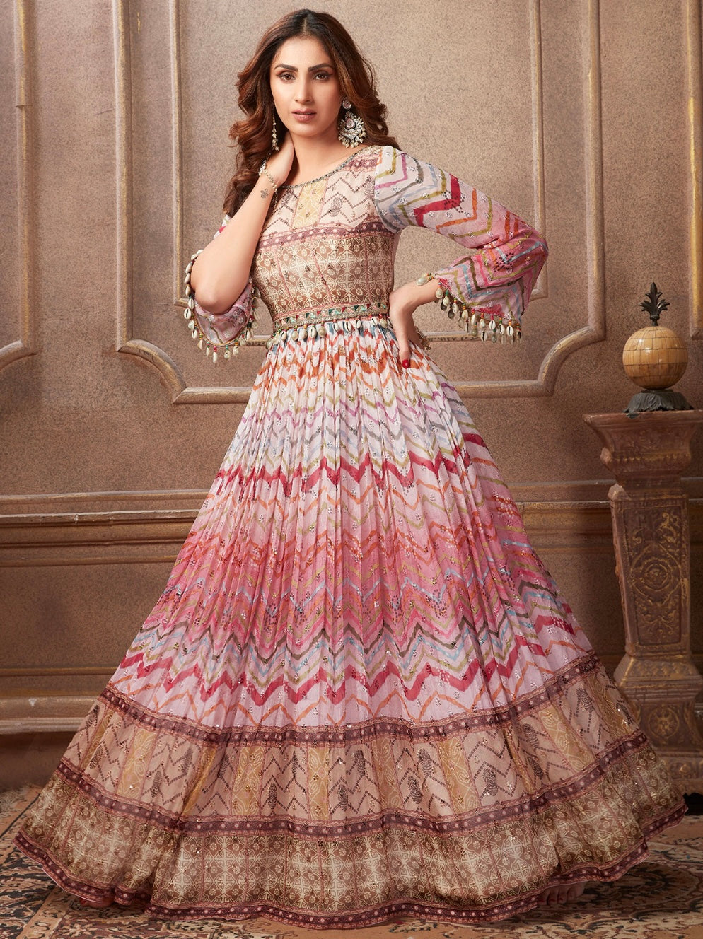 Multi Color Anarkali Suit Desi Diva Fashion Multi Color Anarkali Suit Desi Diva Fashion