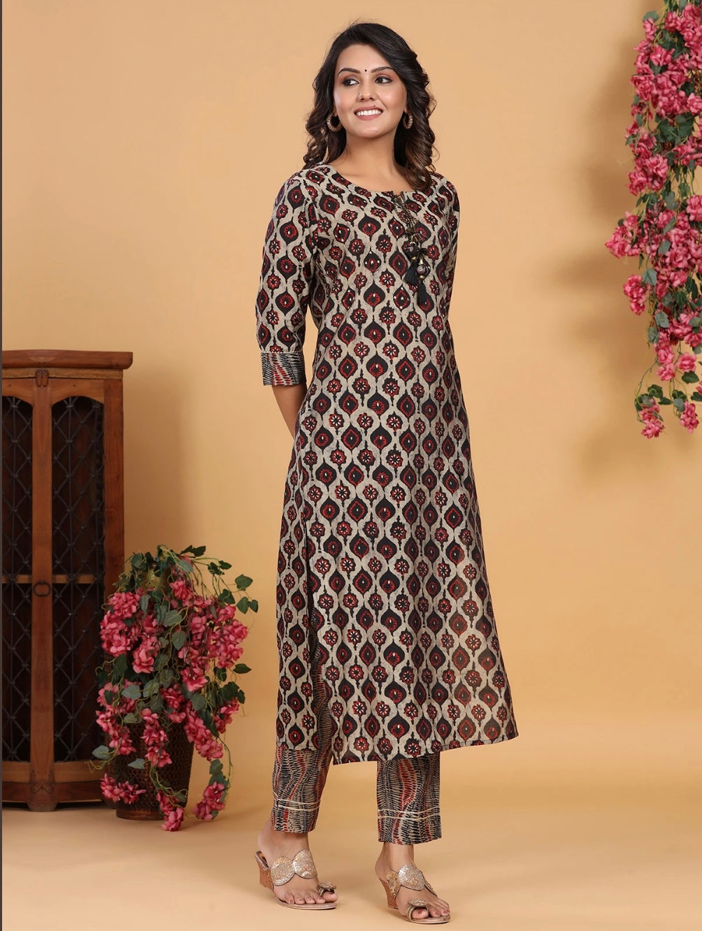 Multi-Color Casual Wear Straight Kurti with Pant