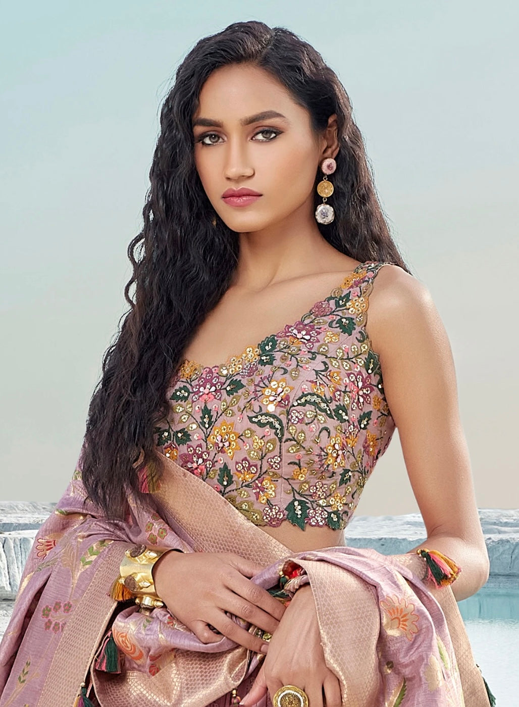 Pink Wedding Wear Lehenga Choli