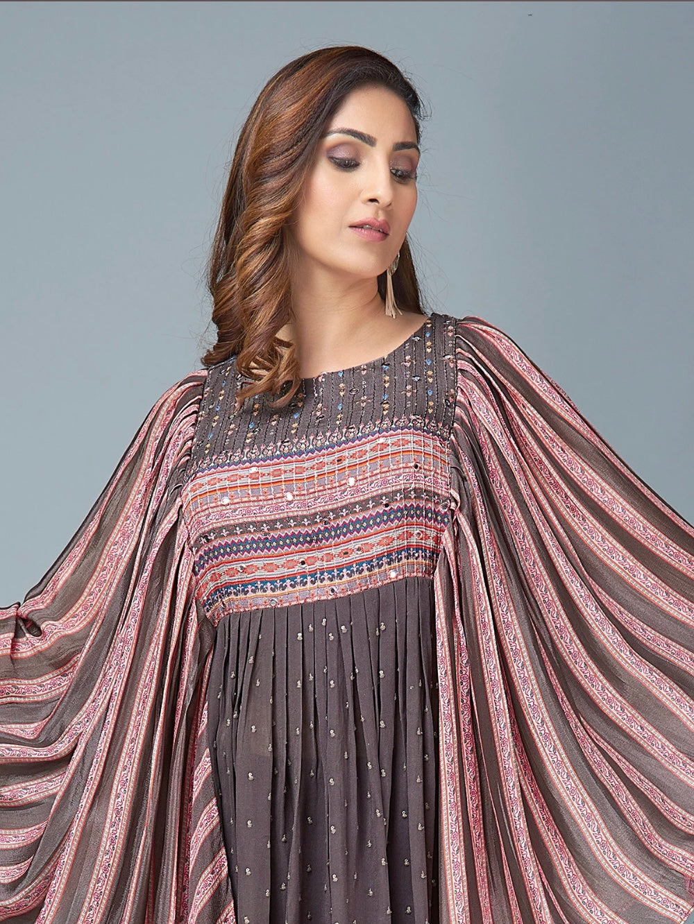 Brown Palazzo Suit