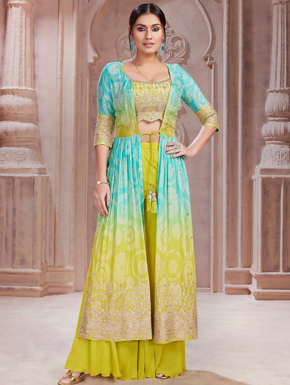 Yellow Palazzo Suit