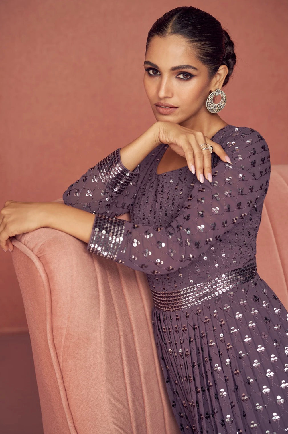 Mauve Anarkali Suit