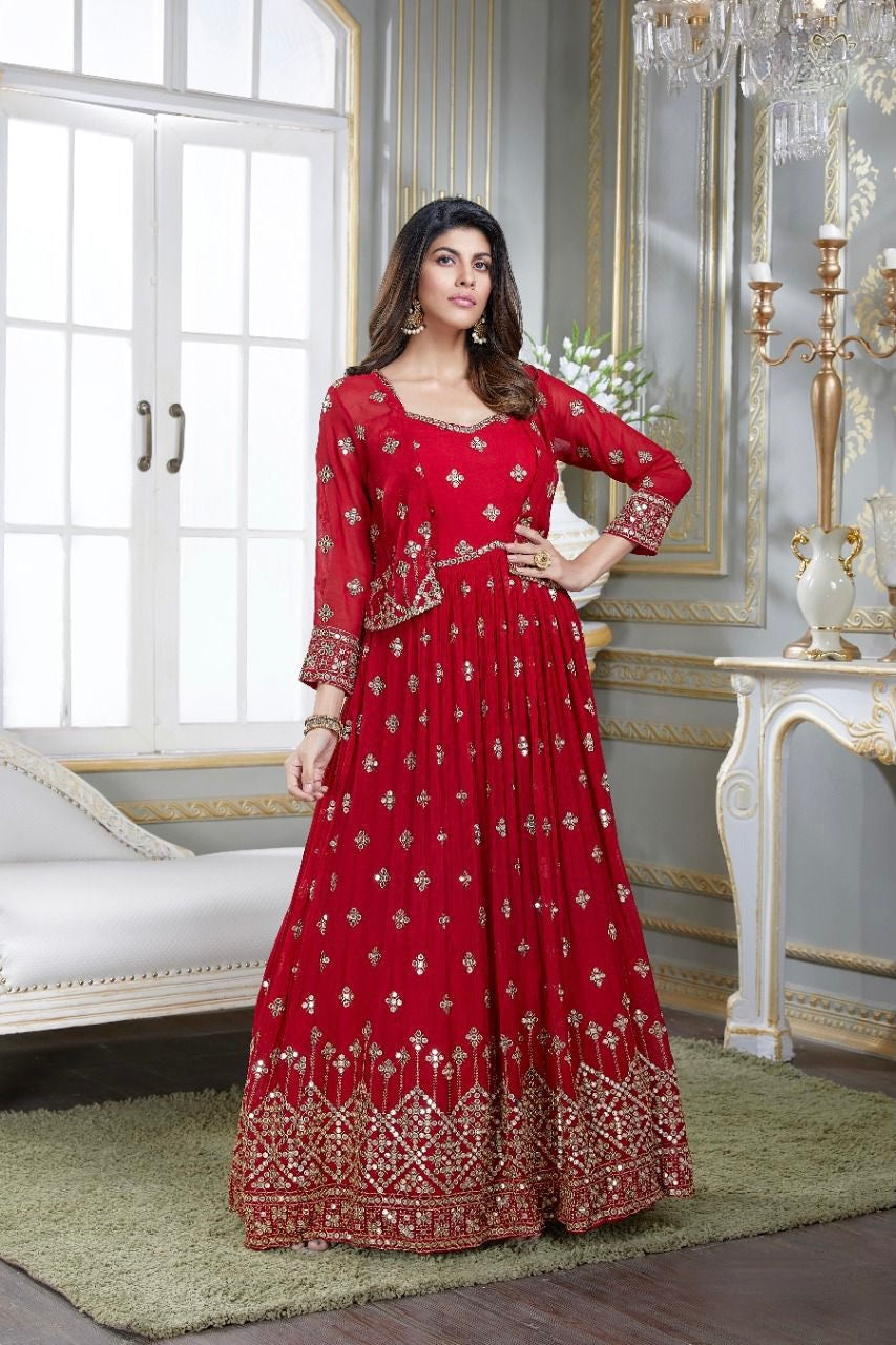 Maroon Anarkali Suit
