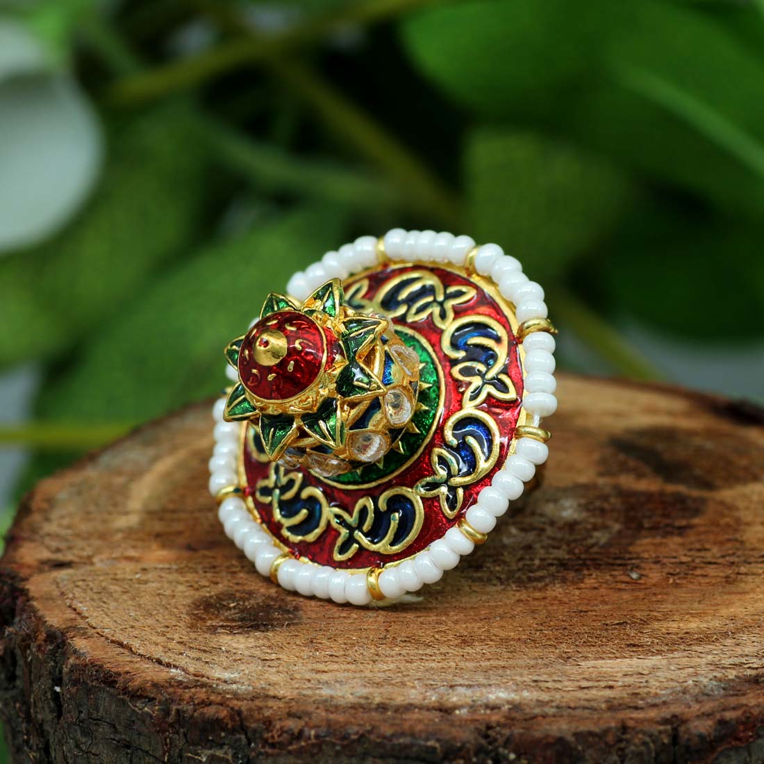 Kundan Finger Ring