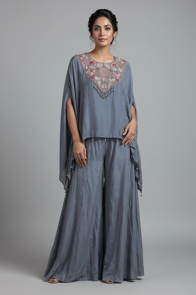 Gray Indo-Western Outfit