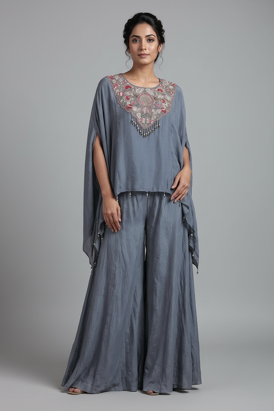 Gray Indo-Western Outfit