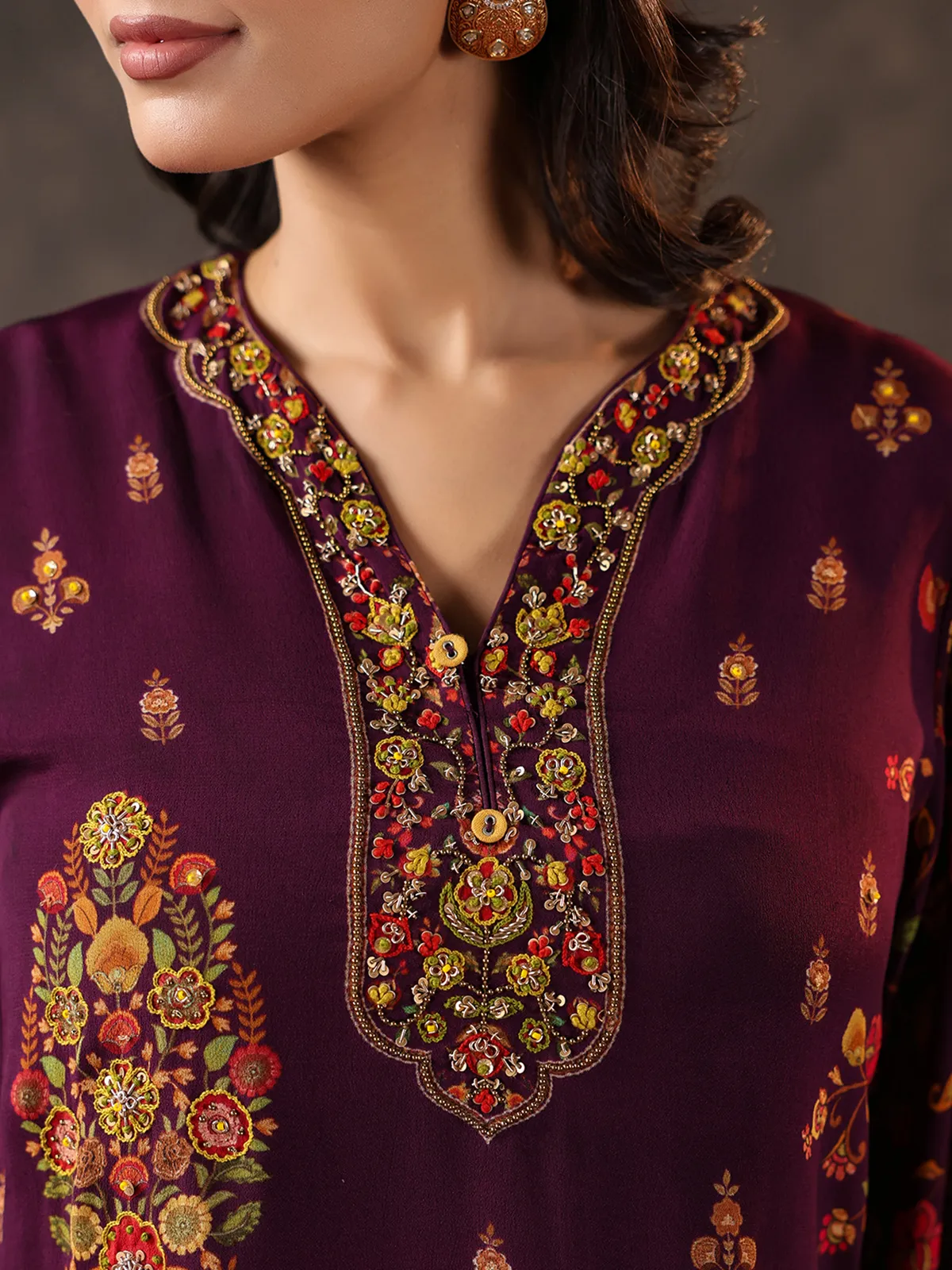 Purple Dhoti Salwar Suit