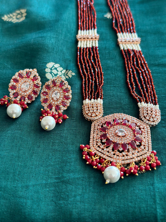 Red AD Necklace Set