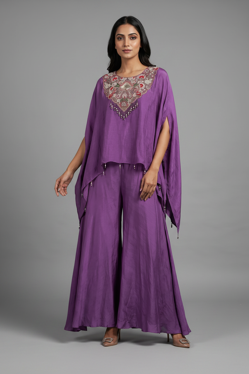 Purple Indo-Western Outfit