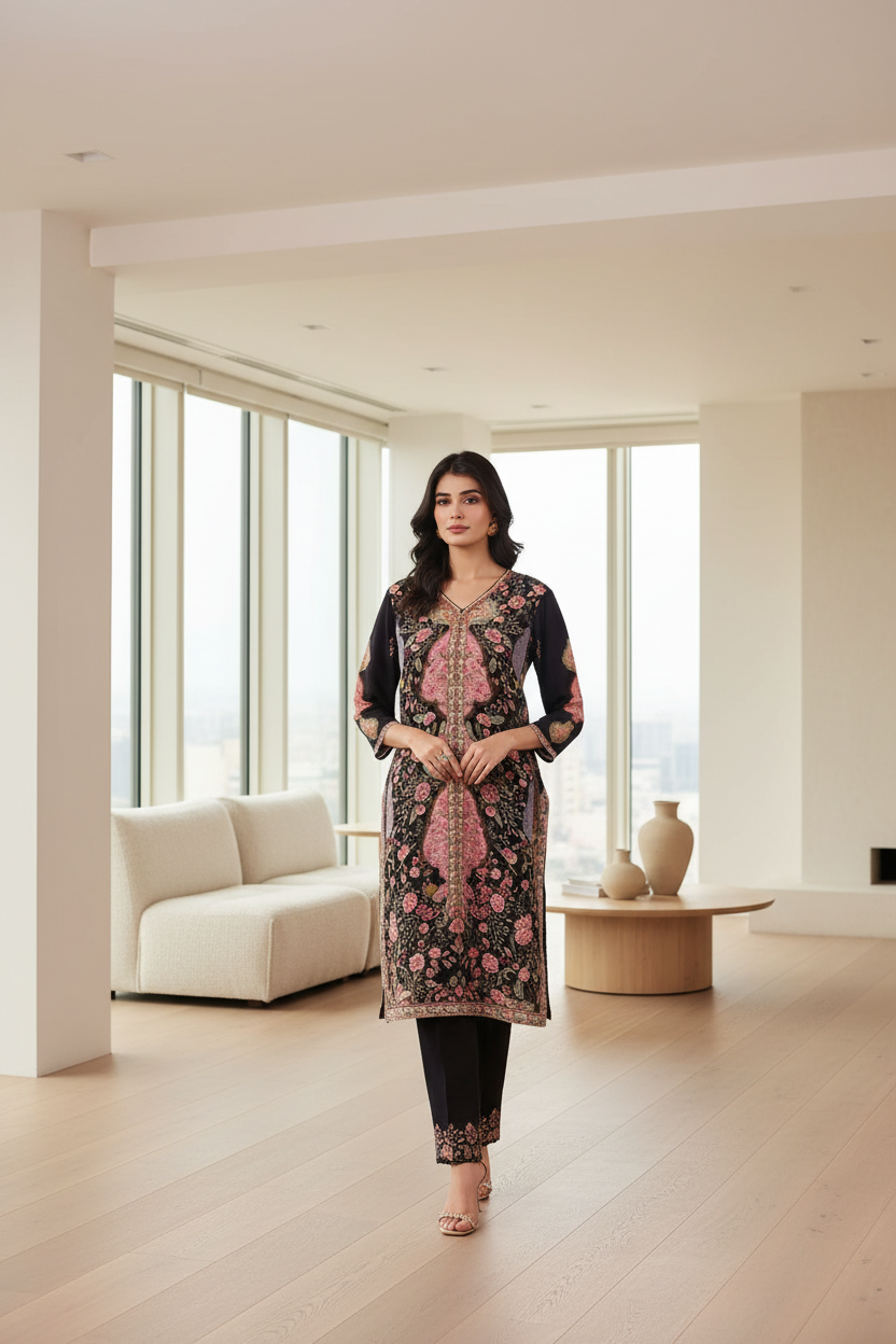 Black Dhoti Salwar Suit