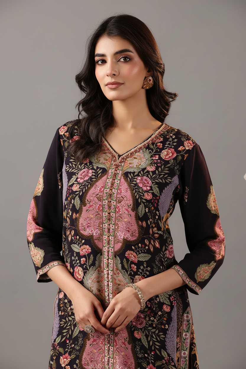 Black Dhoti Salwar Suit