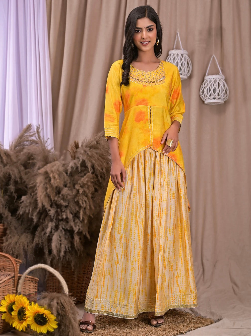 Yellow Palazzo Salwar Suit