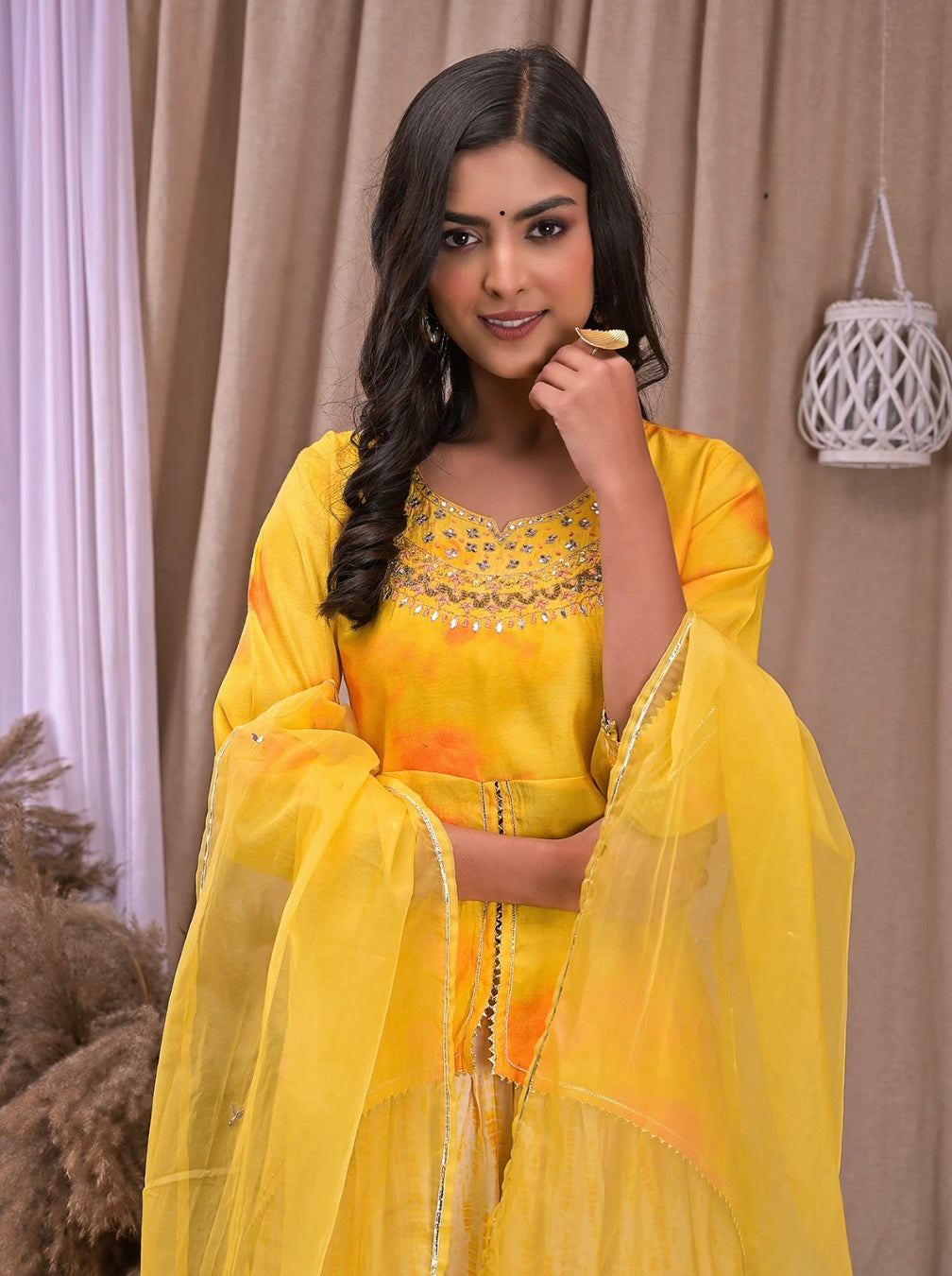 Yellow Palazzo Salwar Suit